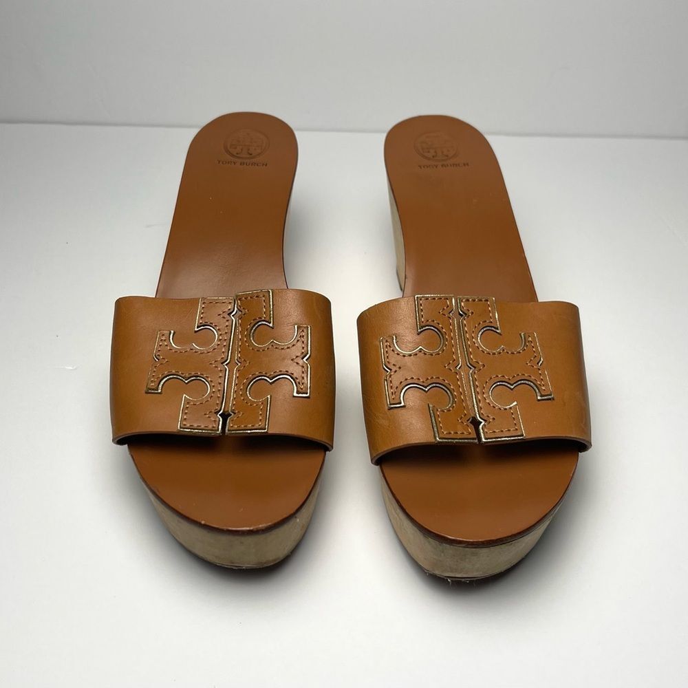 Tory Burch Women's Ines Wedge Platform Slide Sand… - image 2